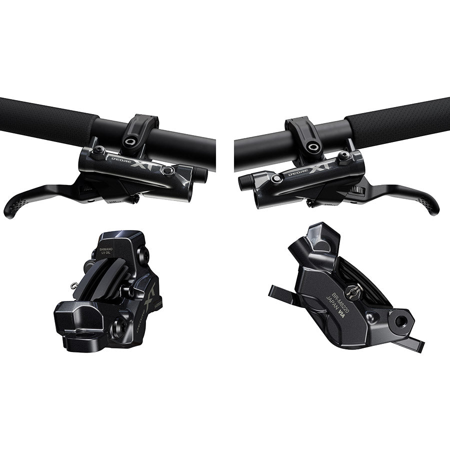 BL-M8200 BR-M8200 左右セット ホース付き シマノ XT BL-M8200-L/BR-M8200 DISCキャリパー（フィン付メタルパッド