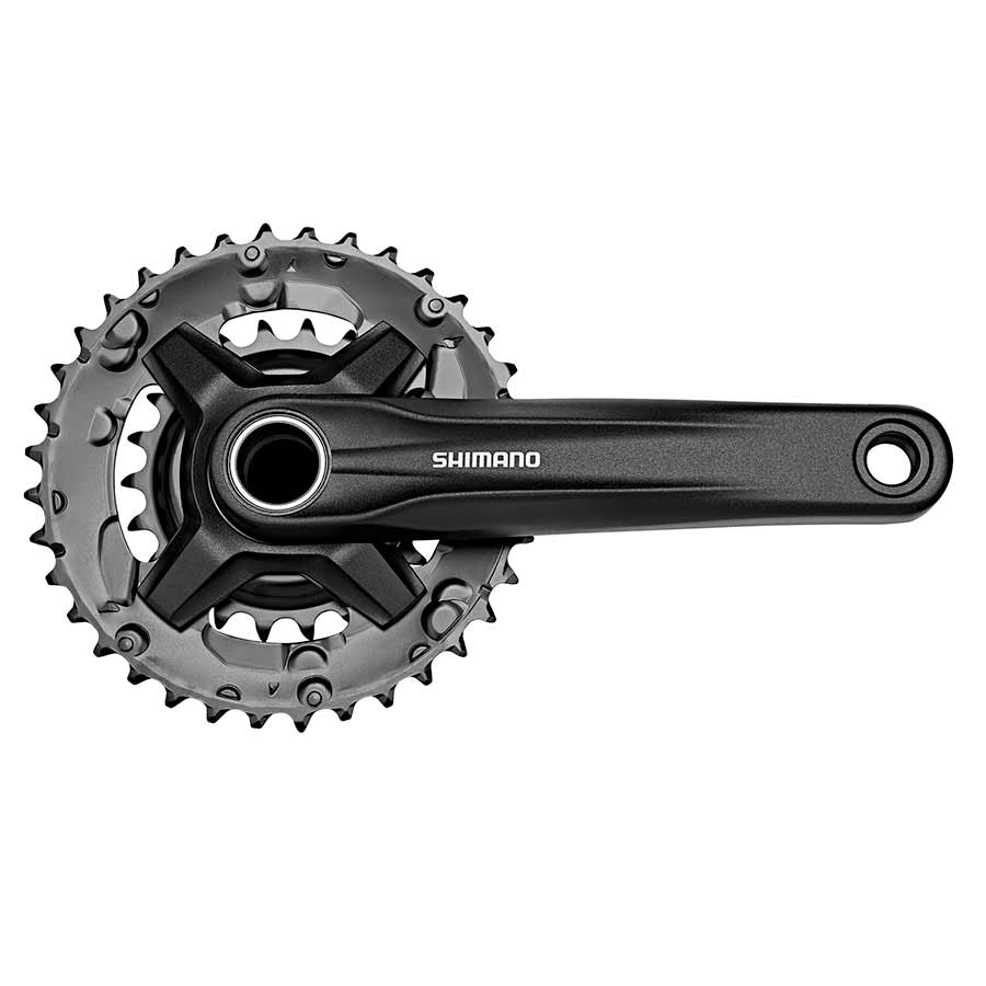 Shimano, FC-MT210-2, Crankset, Speed: 9, Spindle: 24mm, BCD: Rivets, 22/36, Hollowtech II, 170mm, Black, MTB