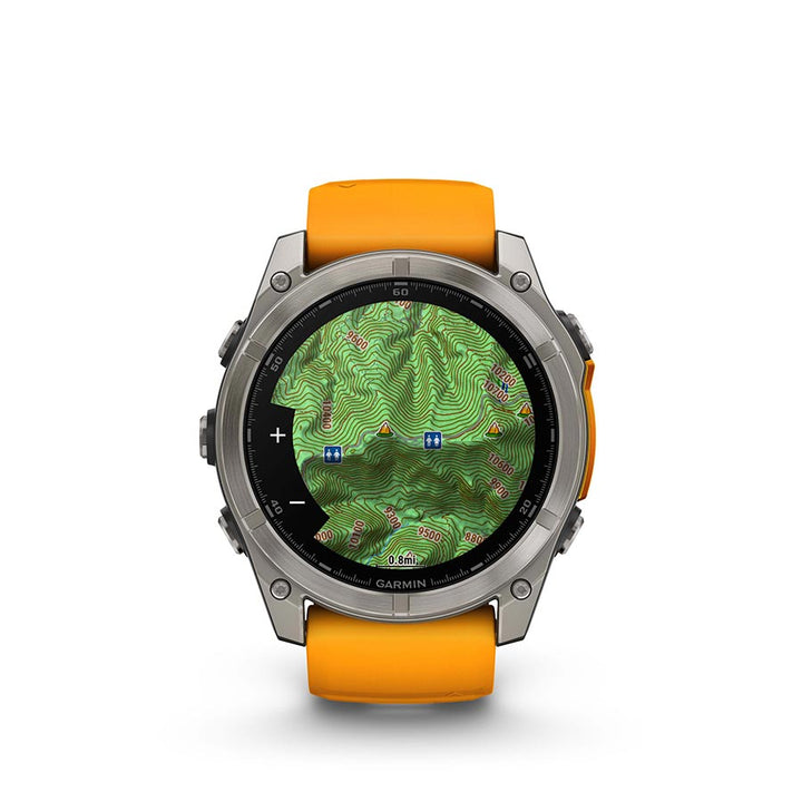 Garmin, fenix 8 AMOLED Sapphire 51mm, Watch, Watch Color: Grey, Wristband: Black/ Pebble Gray - Silicone