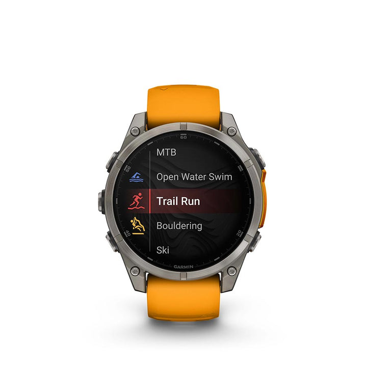 Garmin, fenix 8 AMOLED Sapphire 47mm, Watch, Watch Color: Grey, Wristband: Black/ Pebble Gray - Silicone