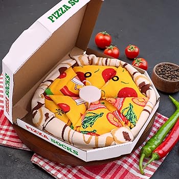 Pizza Box Socks Set - 4 Pairs - 3ride.com -3ride.com