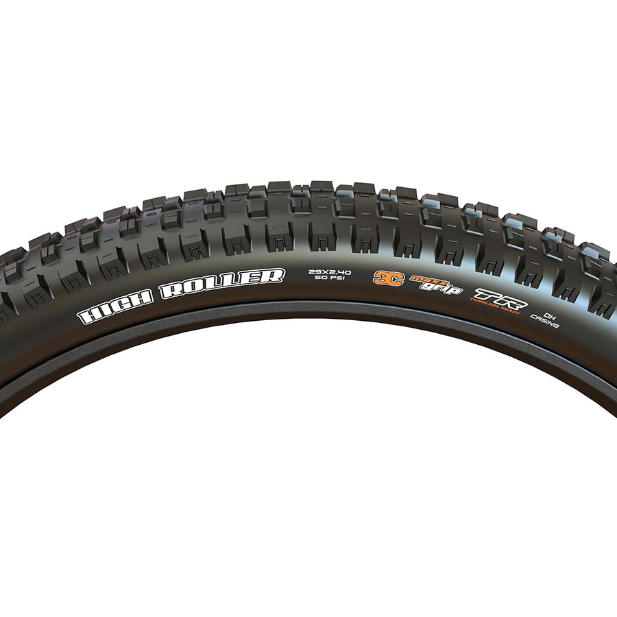 Maxxis, High Roller III, Mountain Tire, 29x2.40, Folding, Tubeless Ready, 3C Maxx Grip, 3CG/DH/TR, 60x2TPI, Black