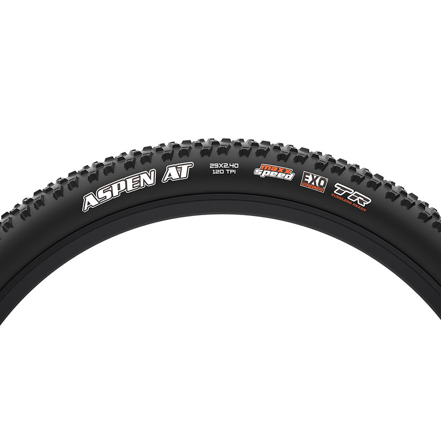 Maxxis, Aspen AT, Mountain Tire, 29''x2.40, Folding, Tubeless Ready, MaxxSpeed, EXO, Black