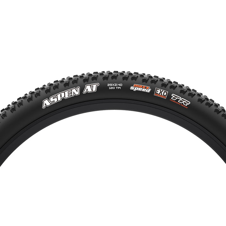 Maxxis, Aspen AT, Mountain Tire, 29''x2.40, Folding, Tubeless Ready, MaxxSpeed, EXO, Black