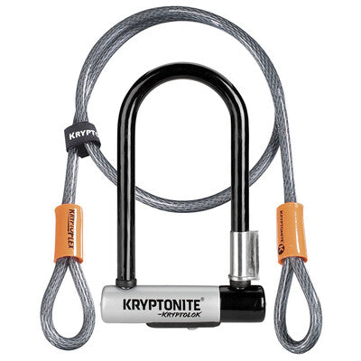 Kryptonite KRYPTOLOK Mini 7 U-Lock with 4' Flex Cable - Kryptonite -3ride.com