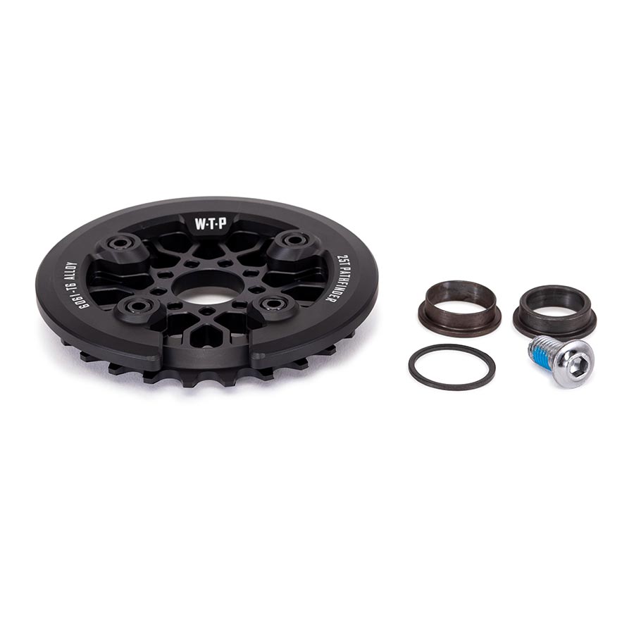 We The People, Pathfinder Guard Combo, Chainring, Teeth: 25, 6061-T6 Aluminum, Black, Set