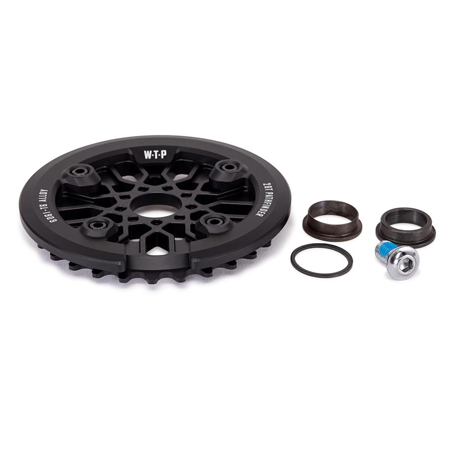 We The People, Pathfinder Guard Combo, Chainring, Teeth: 25, 6061-T6 Aluminum, Black, Set