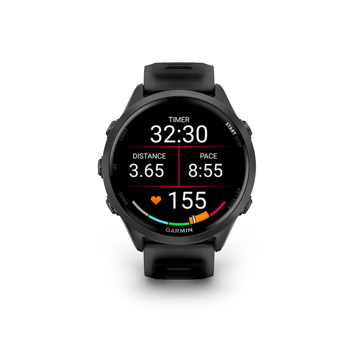 Garmin, Forerunner 570 47mm, Watch, Watch Color: Slate Grey, Wristband: Translucent Black/Black - Silicone