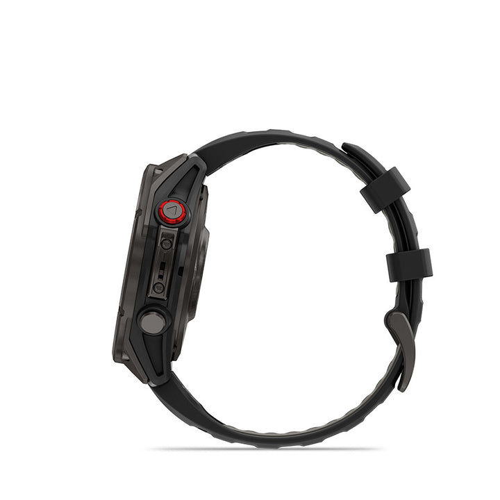 Garmin, fenix 8 Pro 47 mm- AMOLED Sap., Watch, Watch Color: Grey, Wristband: Black/ Pebble Gray - Silicone