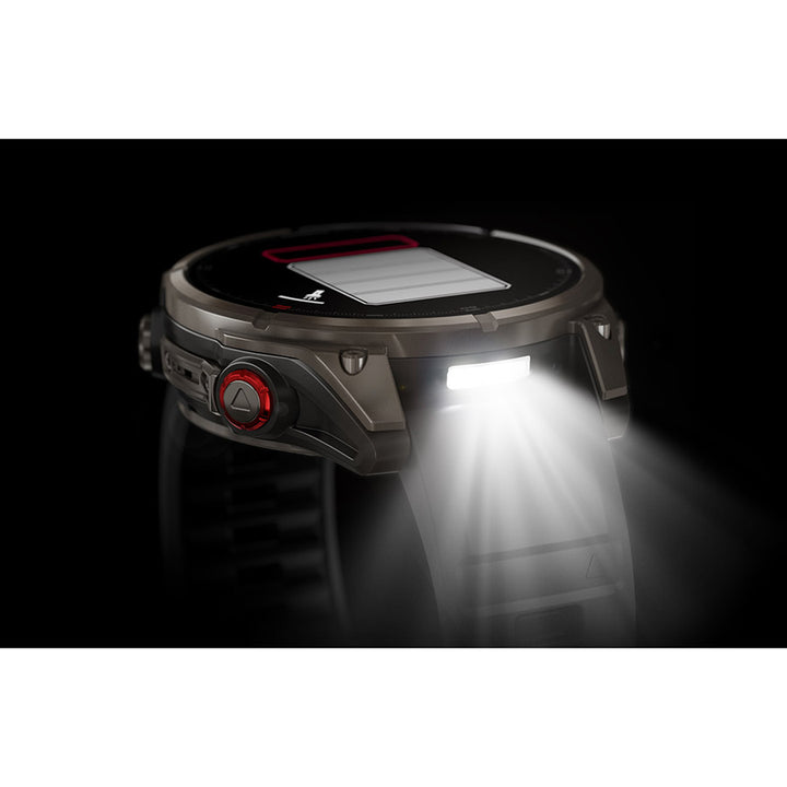 Garmin, fenix 8 Pro 47 mm- AMOLED Sap., Watch, Watch Color: Grey, Wristband: Black/ Pebble Gray - Silicone