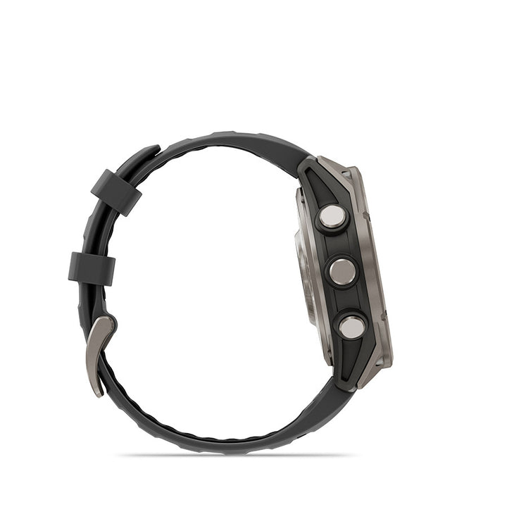 Garmin, fenix 8 Pro 47 mm- AMOLED Sap., Watch, Watch Color: Grey, Wristband: Black/ Pebble Gray - Silicone