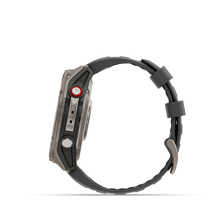 Garmin, fenix 8 Pro 51 mm- AMOLED Sap., Watch, Watch Color: Grey, Wristband: Black/ Pebble Gray - Silicone