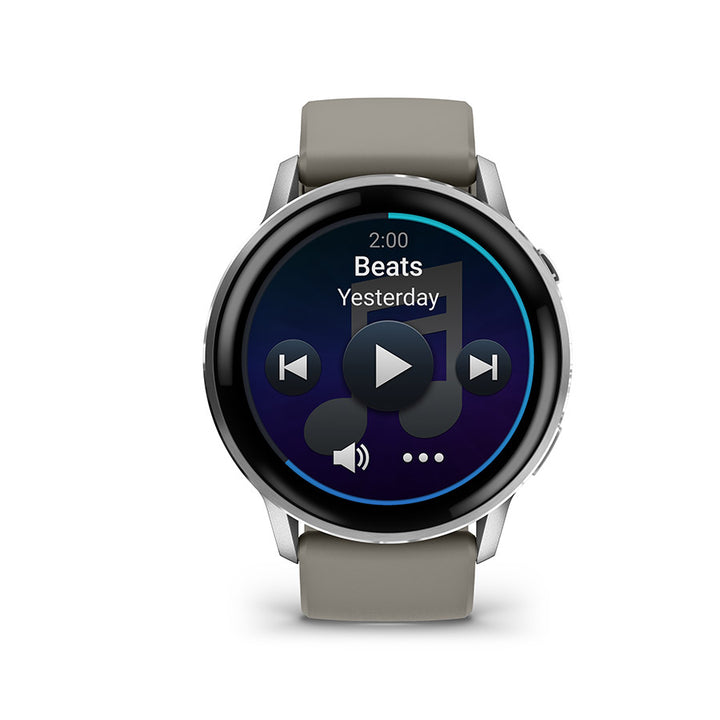 Garmin, Venu 4 45mm, Watch, Watch Color: Slate, Wristband: Black - Silicone