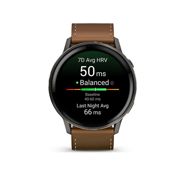 Garmin, Venu 4 45mm, Watch, Watch Color: Slate, Wristband: Black - Silicone