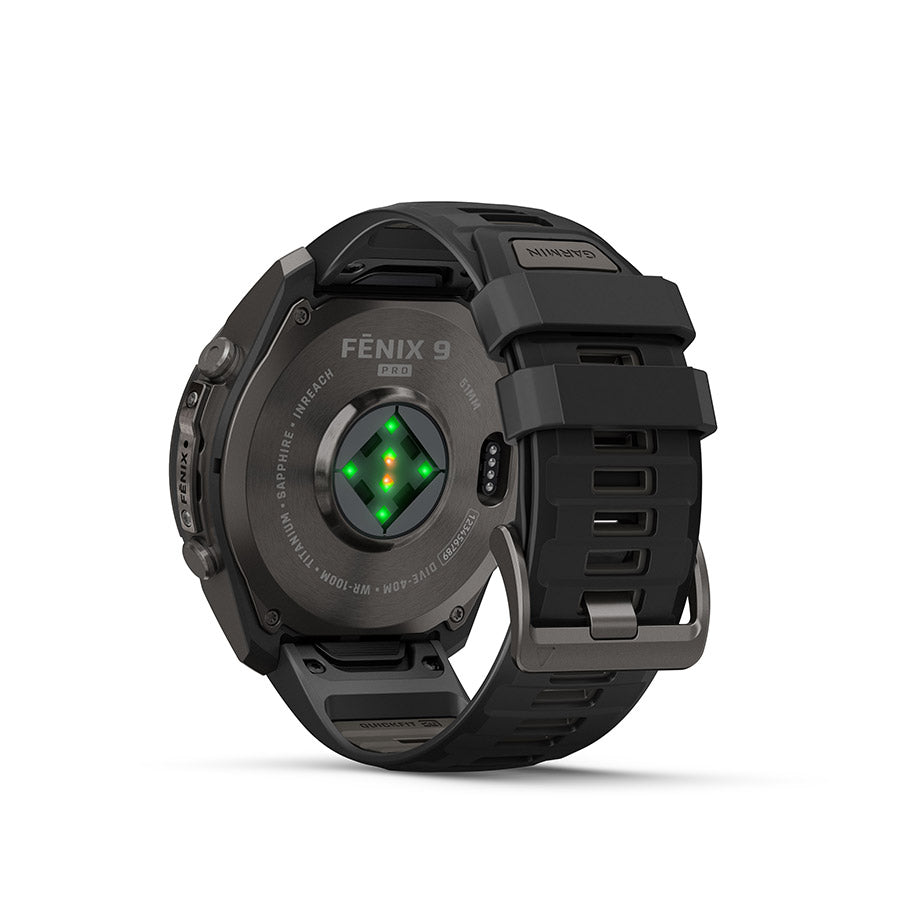 Garmin, fenix 9 Pro inReach 51mm, Watch, Watch Color: Titanium, Wristband: Autumn Orange / Spark Orange - Silicone