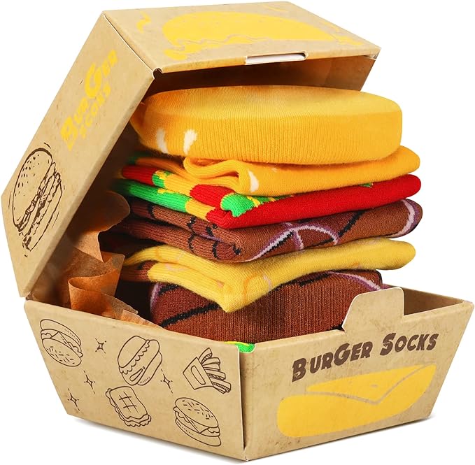 Hamburger Box Socks Set - 3 Pairs