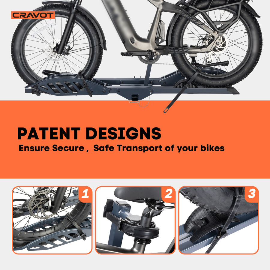 Cravot CyberRack E2 Hitch E-Bike Rack +Ramp