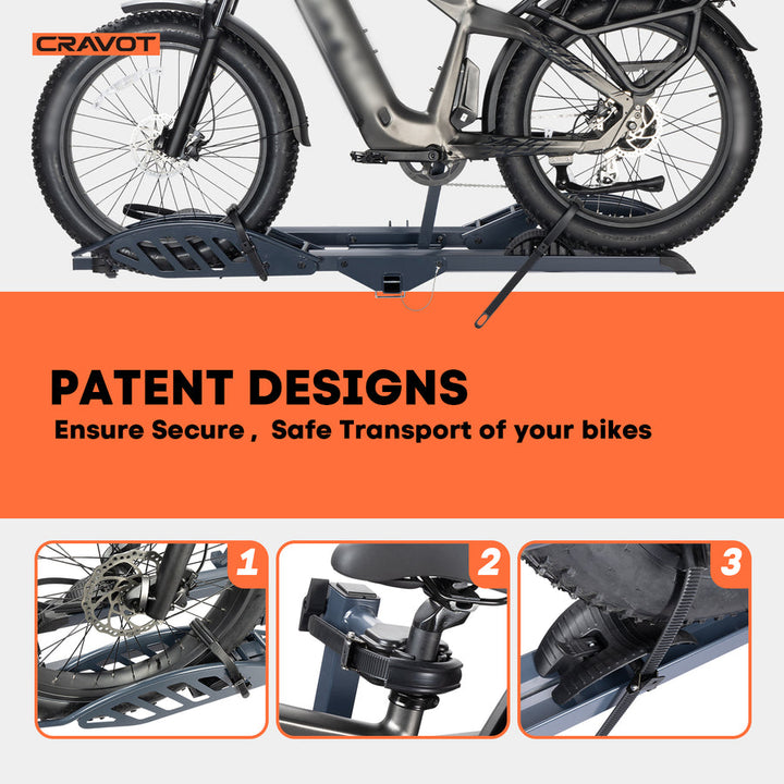 Cravot CyberRack E2 Hitch E-Bike Rack +Ramp
