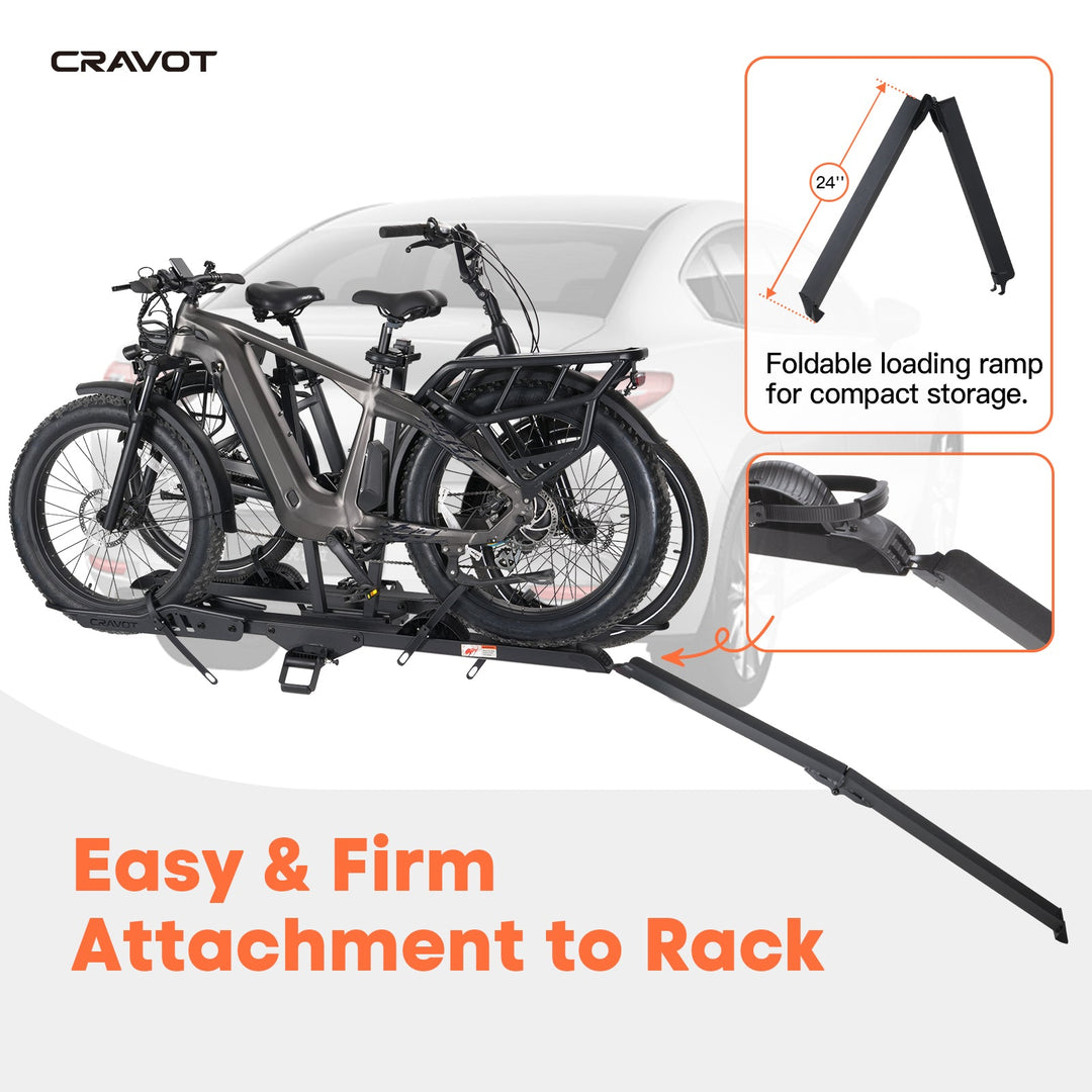 Cravot CyberRack E2 PLUS Hitch E-Bike Rack +Ramp
