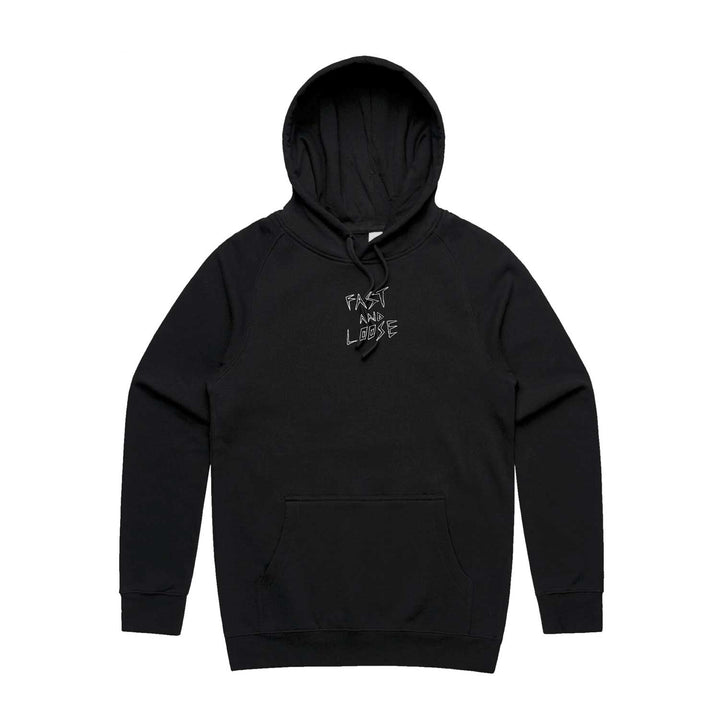 Fast & Loose Embroidered Logo Hoodie - Fast & Loose -3ride.com
