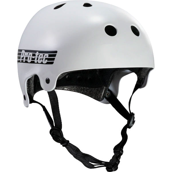 Protec Old School Helmet (Certified) WHITE 
